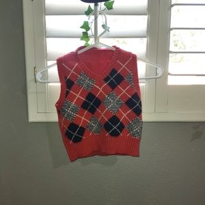 Cropped sweater vest